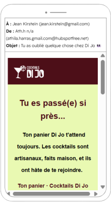 Séquence d'abandon de panier